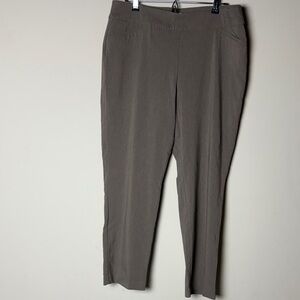 Talbots Petite Tan Size 16 High Rise dress pants stretchy faux pockets straight